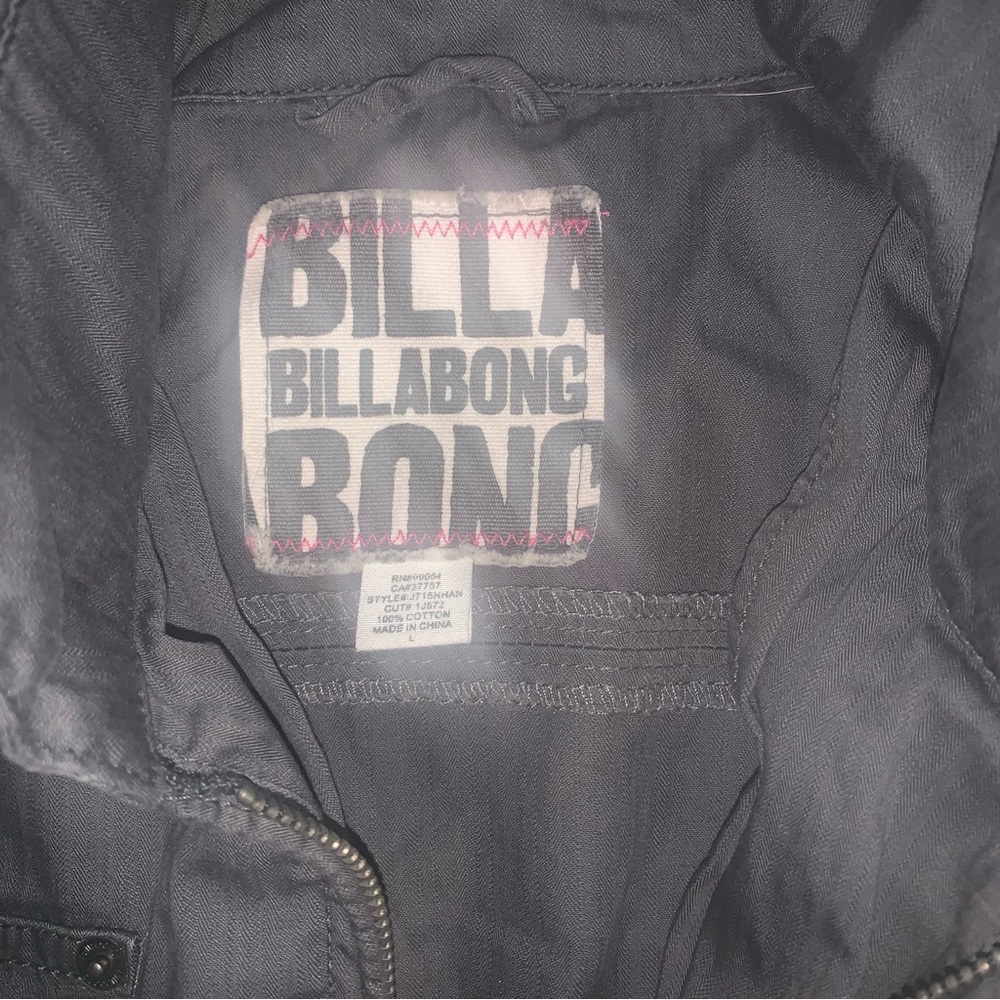Billabong kids large fall leisure coat Smokey grey/black casual ,cotton ,zipper